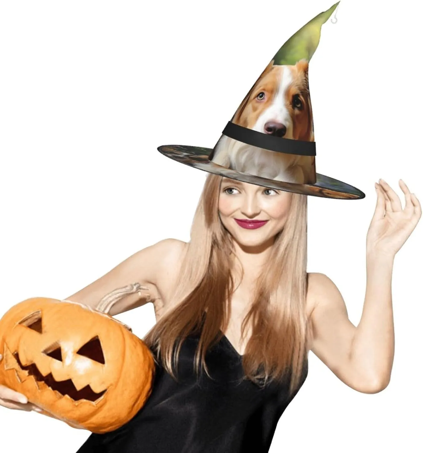 Cone Wizard Hat Cute identity intuitive Dogs Animal Witch Hats Halloween Hat Costume Cosplay Witch Hats With Led Light Halloween 