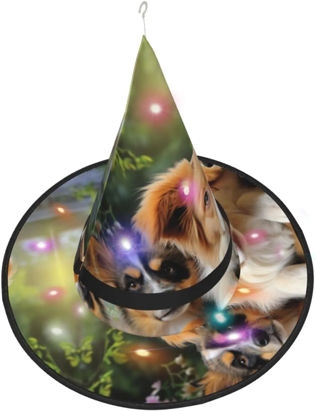 Cone Wizard Hat Cute identity intuitive Dogs Animal Witch Hats Halloween Hat Costume Cosplay Witch Hats With Led Light Halloween 