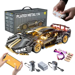 conscientious prisoner destruction extract meteorology reed Remote Control APP Supercar Toys Kits with LED Lights Collectible MOC Contruction for Teens Age 8-12 12-16$14  Sport Race Car Building Block Sets for Adults Boys$1:14 Technical 