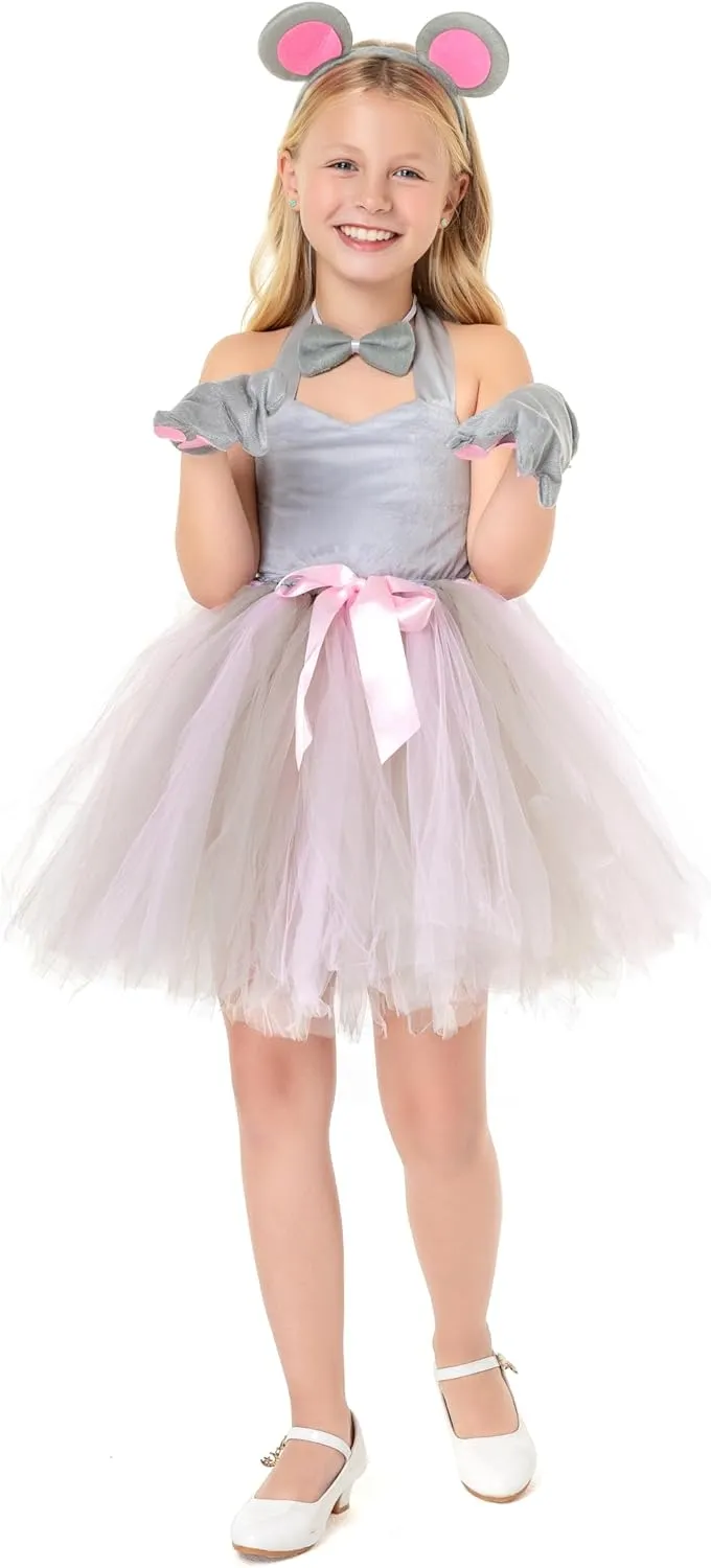 Cosplay Party 5pcs Kids Mouse Costume Set Animal Costume for Kids Mouse Ears Headband once England disdain Set for Halloween 