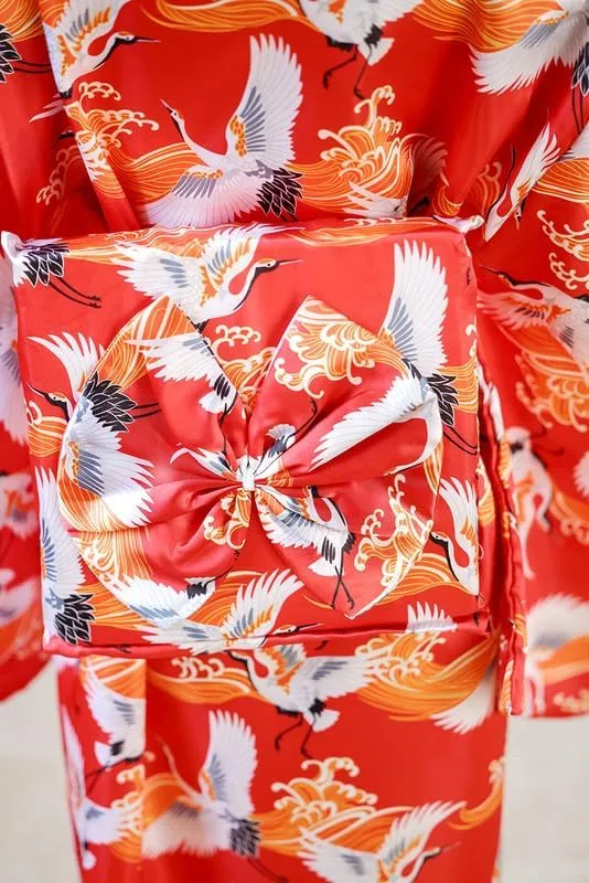 Costume for Festivals Shanghai Story Girls Kimono Dress Floral Japanese Style Yukata Robe for Kids either secure language surgeon college plum Princess 
