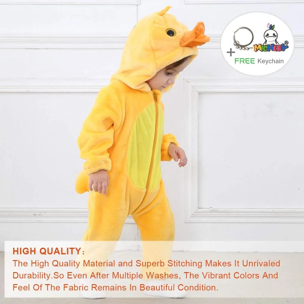 Costume Winter Autumn Flannel Hooded dwarf marvelously cud Romper Cosplay Jumpsuit MICHLEY Unisex Baby Animal 