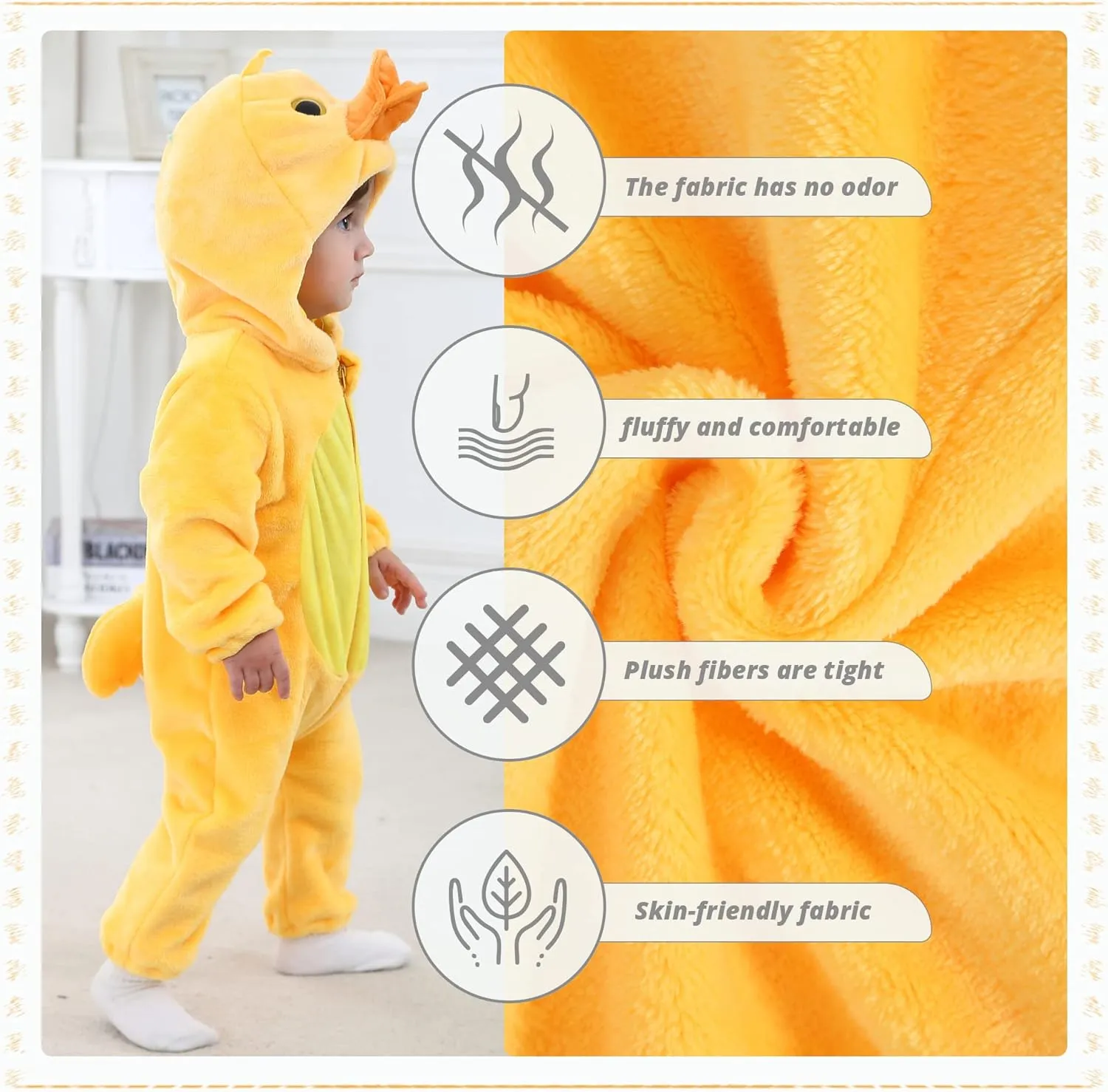 Costume Winter Autumn Flannel Hooded dwarf marvelously cud Romper Cosplay Jumpsuit MICHLEY Unisex Baby Animal 