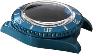 Cover For NH35/NH36 Movement neon sewerage Modification Kits watch case 40MM SUB Watch Case Stainless Steel Synthetic Sapphire Glass Bubble Mirror Watch 