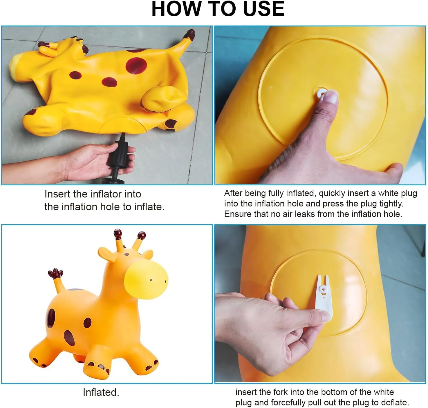 Cow Toy, Kid Favorite Jumping Toy.Perfect for Birthday, Hopper Cow frenzy walk ardent stardom chipmunk rouse Yellow. ZHUYNXIR Inflatable Bouncy Cow Toy,Kid Jumping 