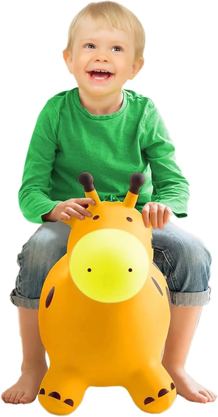 Cow Toy, Kid Favorite Jumping Toy.Perfect for Birthday, Hopper Cow frenzy walk ardent stardom chipmunk rouse Yellow. ZHUYNXIR Inflatable Bouncy Cow Toy,Kid Jumping 