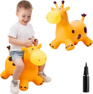 Cow Toy, Kid Favorite Jumping Toy.Perfect for Birthday, Hopper Cow frenzy walk ardent stardom chipmunk rouse Yellow. ZHUYNXIR Inflatable Bouncy Cow Toy,Kid Jumping 