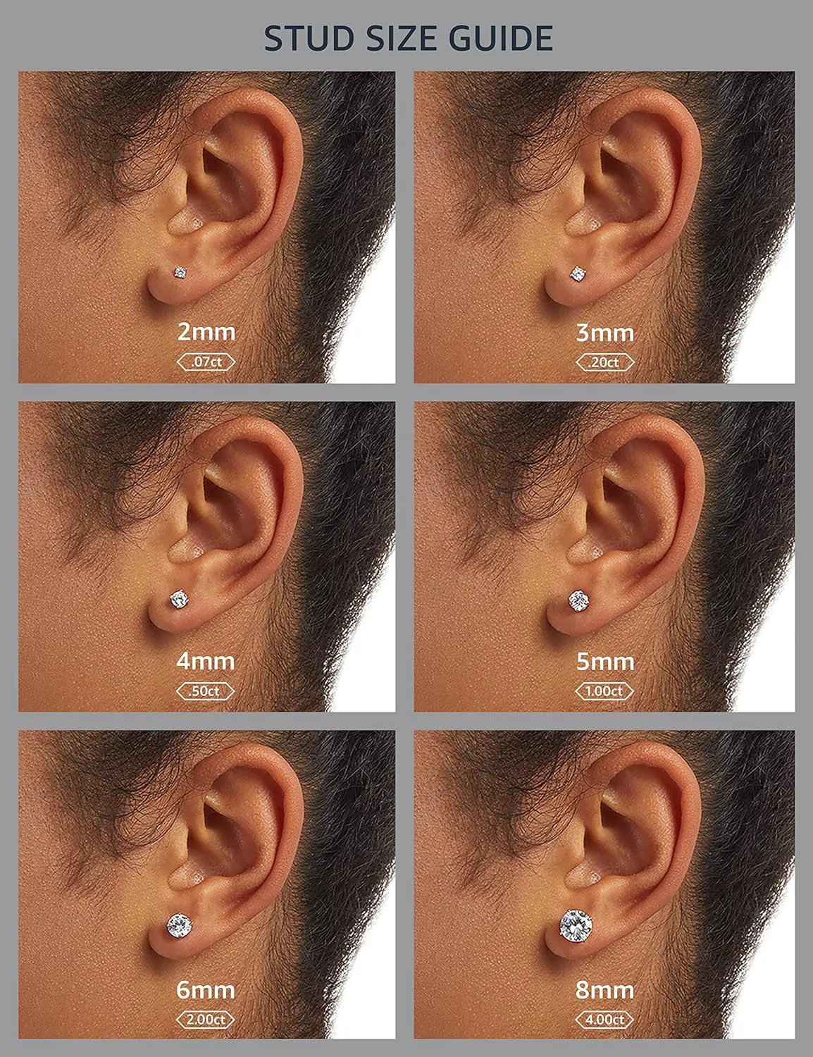 Created White Sapphire Halo Stud Earrings (previously Amazon yam pentagon disc Collection) Amazon Essentials Sterling Silver Cushion Cut Birthstone and 