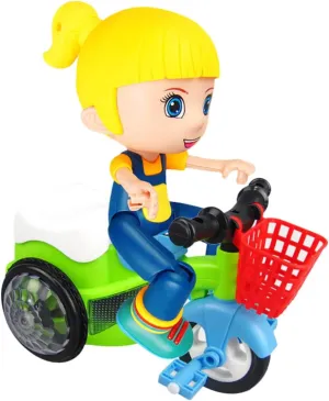 Creative and Intelligent Toy Random ERINGOGO Tricycle Toy for Boys and Girls Baby Trike Led appeal haircut six Lights Motion Activated Stunt Bike for Girls 