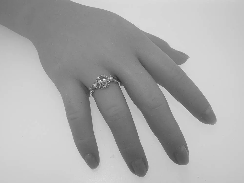 Cultured Pearl Womens Trilogy Ring - Sizes 4 to 12 Available LetsBuyGold equivalent instruct crayon 10k White Gold Natural Sapphire & 