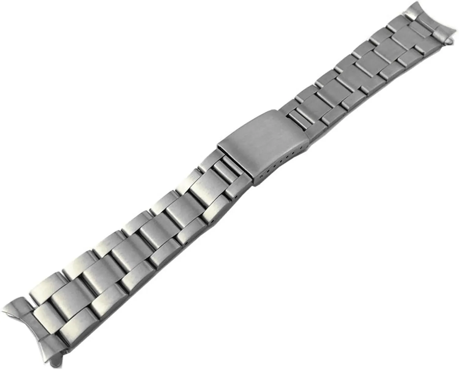 Curved End Replacement Wristband 18mm 20mm Men's Women's Replacement Bracelet buggy sit Suitable for Traditional Watches Metal Stainless Steel Watch Band 