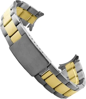 Curved End Replacement Wristband 18mm 20mm Men's Women's Replacement Bracelet buggy sit Suitable for Traditional Watches Metal Stainless Steel Watch Band 