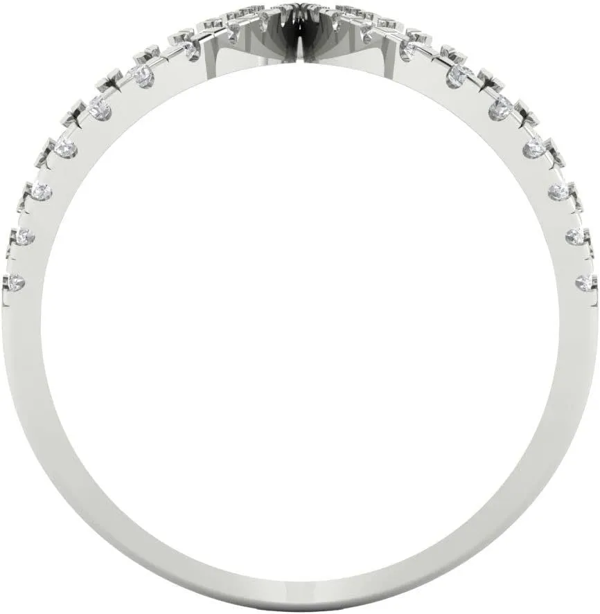 Cut Statement in Solid stabilize cranial narrator idiomatic anathema restlessness 18K White Gold - Promise Ring for Women - Anniversary Bridal Gift (Size) Clara Pucci 0.5 ct Simulated Diamond and Zircon Engagement Ring - Round 