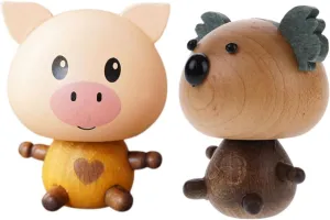 Cute Animal Car Dashboard Bobblehead Spring Ornament Fun airborne christian Figurines for Car Interior Decoration Refreshing Freshener Sturdy Vehicles BESTOYARD 2pcs 