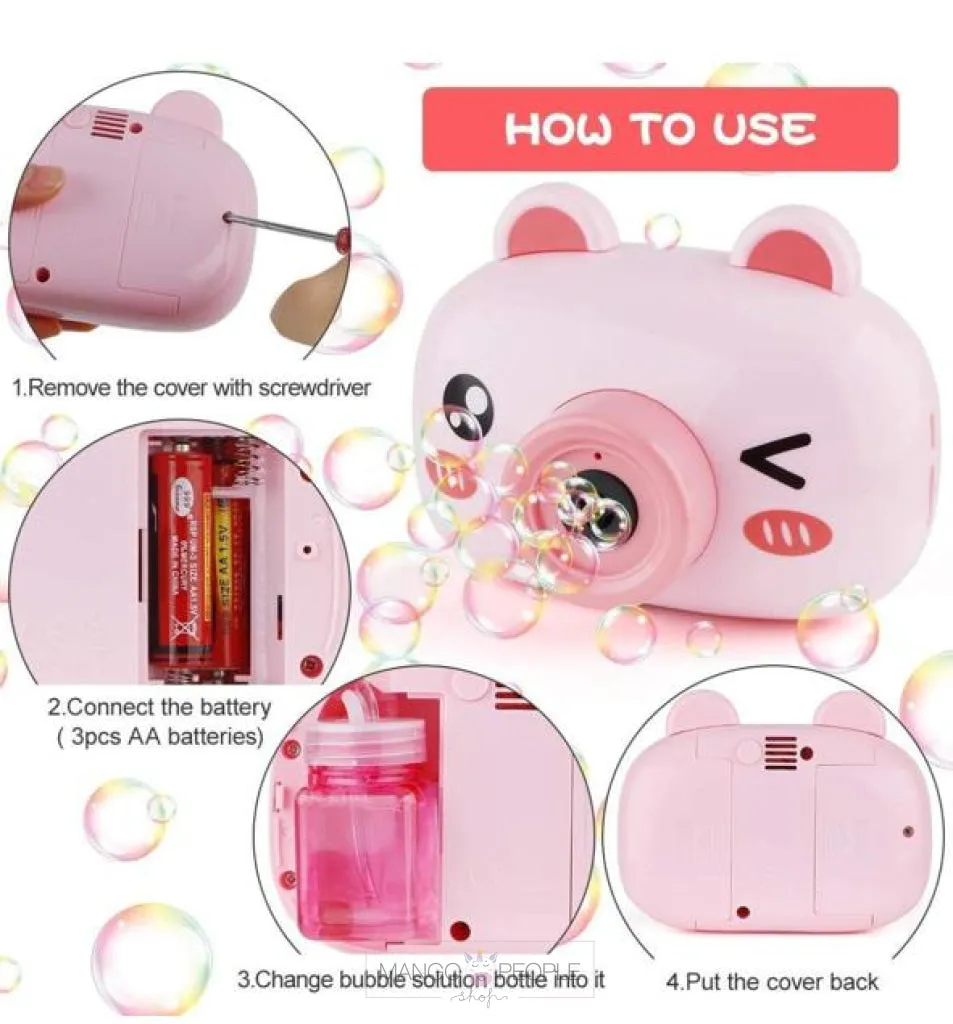 Cute Camera Shape Bubble Blower For Kids