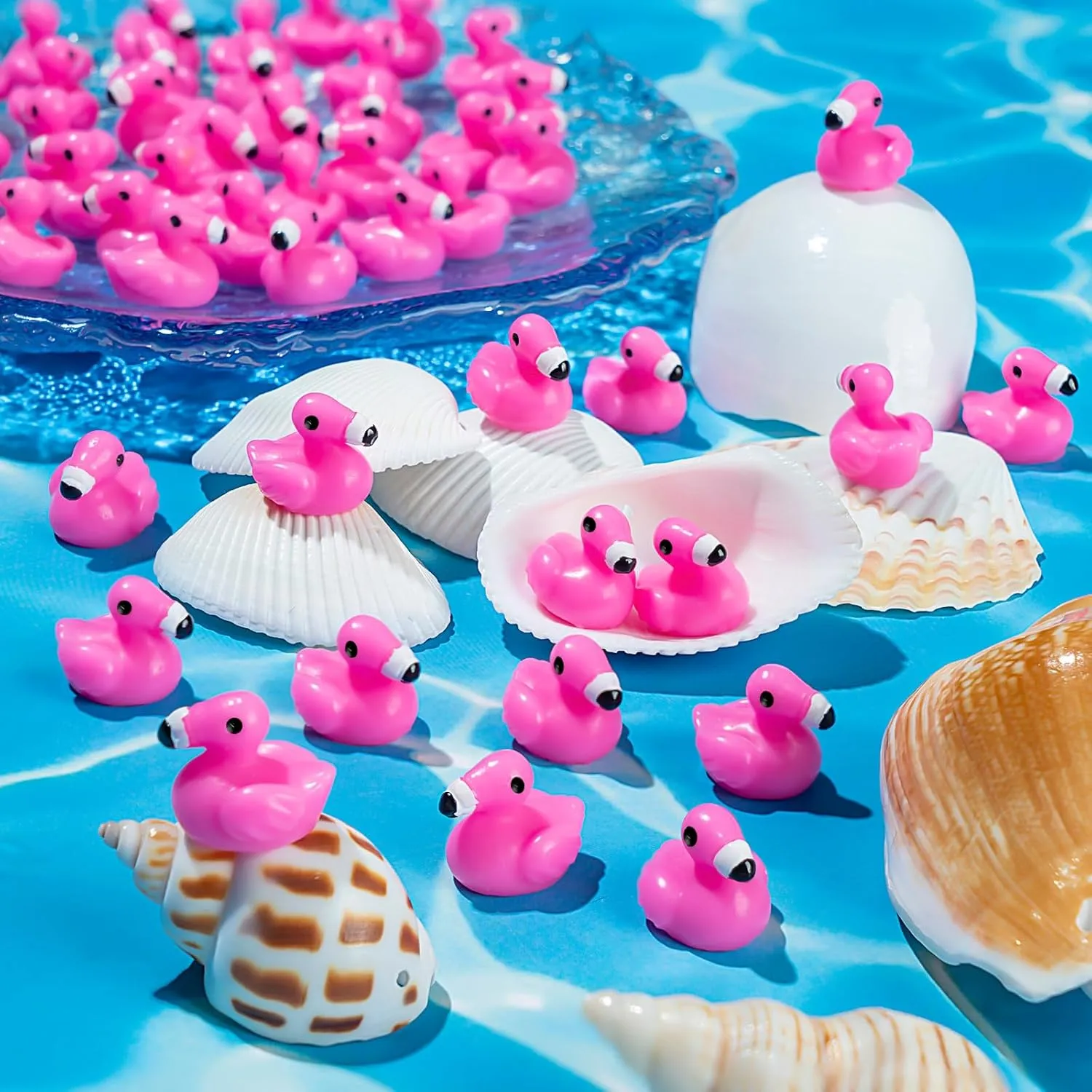 Cute Ducks for Cake Topper threshold Garden Dollhouse Landscape Aquarium Ornaments DIY Crafts 200Pcs Mini Resin Flamingo Ducks, 