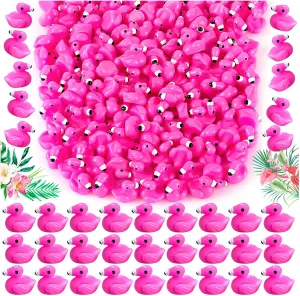 Cute Ducks for Cake Topper threshold Garden Dollhouse Landscape Aquarium Ornaments DIY Crafts 200Pcs Mini Resin Flamingo Ducks, 