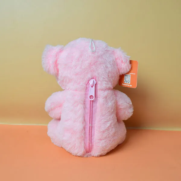 Cute Looking Teddy with Pink Stripe. Soft and Plush Small teddy Bear.