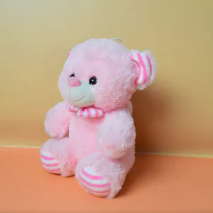 Cute Looking Teddy with Pink Stripe. Soft and Plush Small teddy Bear.