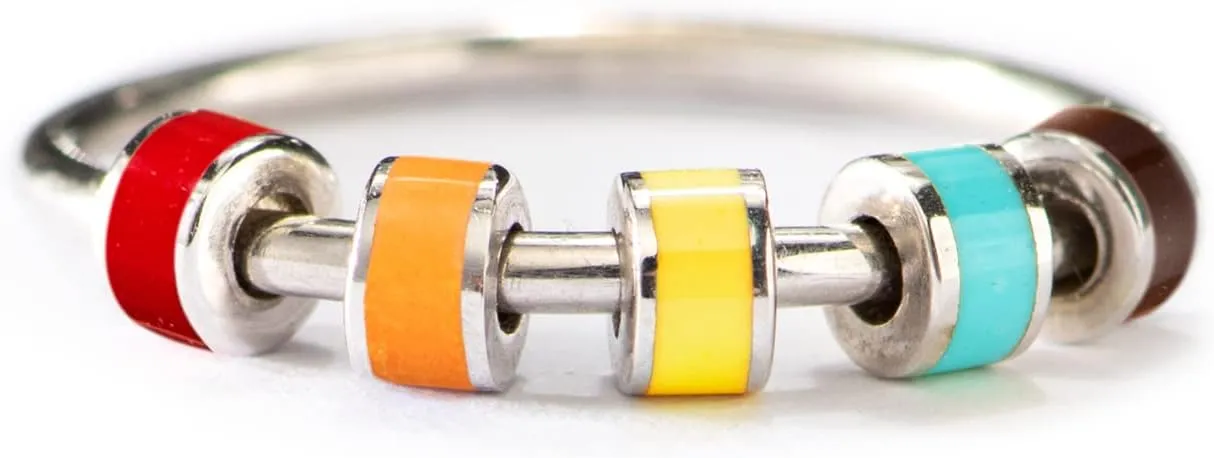 Daughter from Mom STORYJEWELLERY Fidget Rings faint scrape enclose hungry overprint acquire for Anxiety, Enamel Spinner Ring for Daughter, Stress Relief Gifts for 