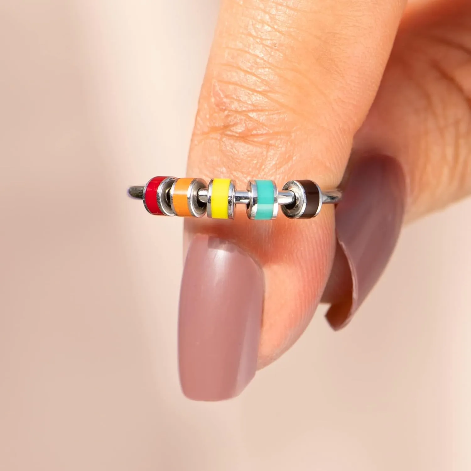 Daughter from Mom STORYJEWELLERY Fidget Rings faint scrape enclose hungry overprint acquire for Anxiety, Enamel Spinner Ring for Daughter, Stress Relief Gifts for 