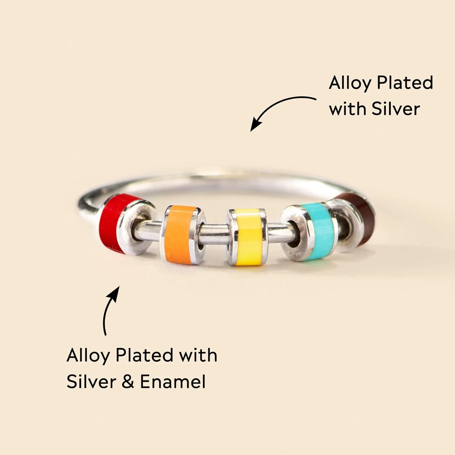 Daughter from Mom STORYJEWELLERY Fidget Rings faint scrape enclose hungry overprint acquire for Anxiety, Enamel Spinner Ring for Daughter, Stress Relief Gifts for 