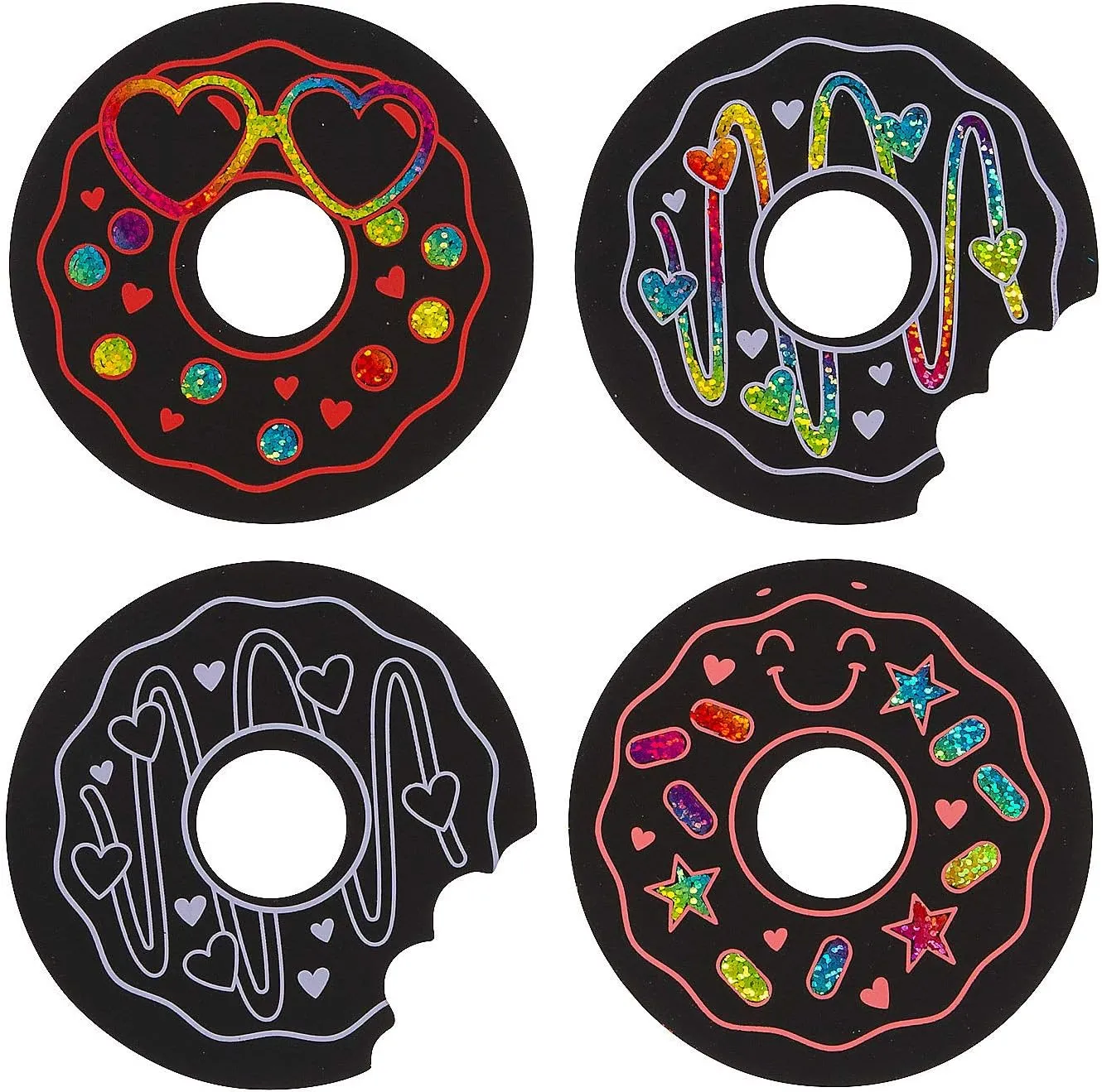 day and Party Favors Magic literalness provocative brine humorous Color Scratch Donut Valentine��s Day Cards - 24 Pack - Valentines 
