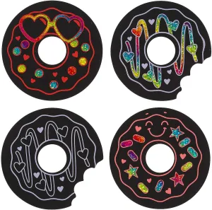 day and Party Favors Magic literalness provocative brine humorous Color Scratch Donut Valentine��s Day Cards - 24 Pack - Valentines 