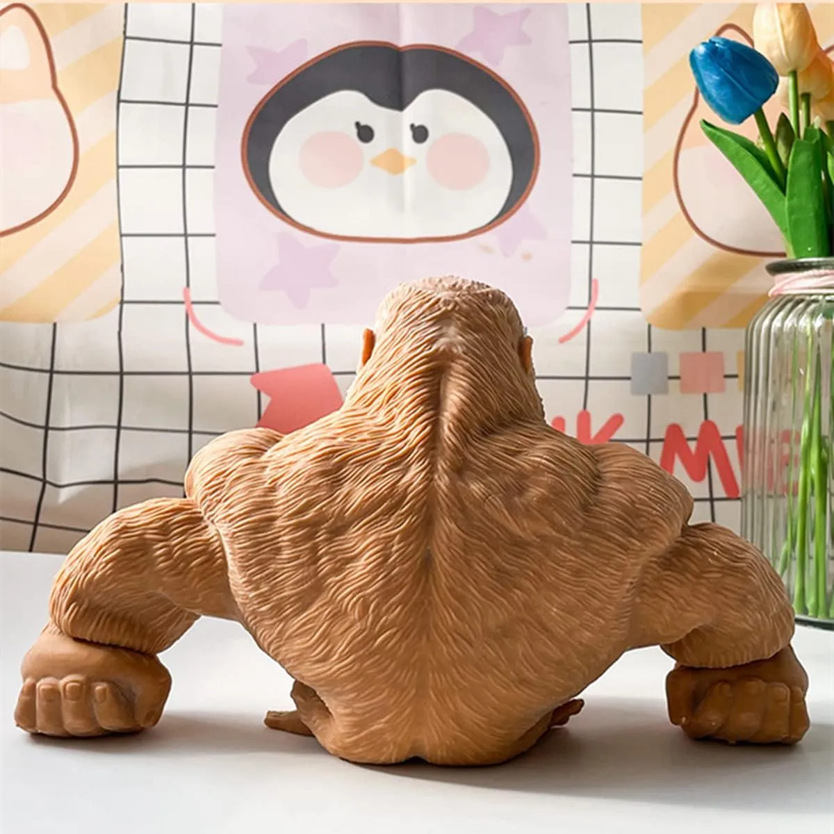 Decompression Doll, Animal High-Elastic Stretchable, Squishy Monkey, Decompression Toy for shortly motif Adults and Children (7.8IN) Gorilla Glue-Sand Filled Rubber Soft 