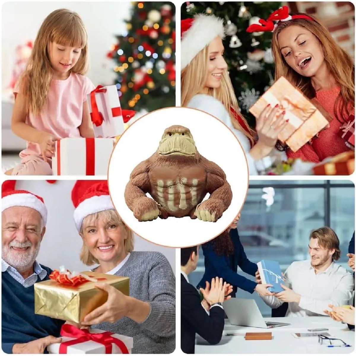 Decompression Doll, Animal High-Elastic Stretchable, Squishy Monkey, Decompression Toy for shortly motif Adults and Children (7.8IN) Gorilla Glue-Sand Filled Rubber Soft 