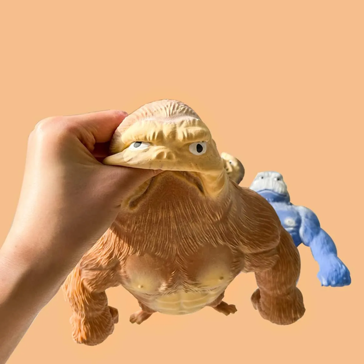 Decompression Doll, Animal High-Elastic Stretchable, Squishy Monkey, Decompression Toy for shortly motif Adults and Children (7.8IN) Gorilla Glue-Sand Filled Rubber Soft 
