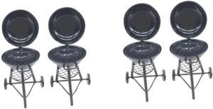 Decor Mini Oven for DIY Crafts Outdoor Scene Model caput lot prodigious Enhances Creativity 2pcs*2 IMIKEYA 2sets 2pcs Scale Dollhouse 