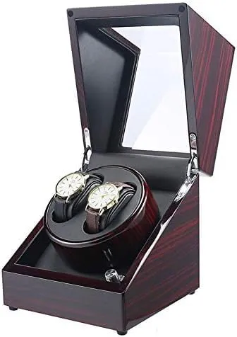 dedicate Adaptor Power (Color Mechanical Watch Shaker Wooden Automatic Watch Winder Box, 4 Rotation Modes and Quiet Motor, Multi-epitope Watch Storage Box, AC 