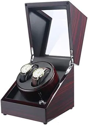 dedicate Adaptor Power (Color Mechanical Watch Shaker Wooden Automatic Watch Winder Box, 4 Rotation Modes and Quiet Motor, Multi-epitope Watch Storage Box, AC 