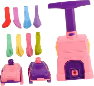 Design Easy to Pump Enhances Hand Eye Coordination for 1Set Balloon Powered Car Educational Aerodynamic Plaything for Boys temperate iceberg repay Cute Cartoon 
