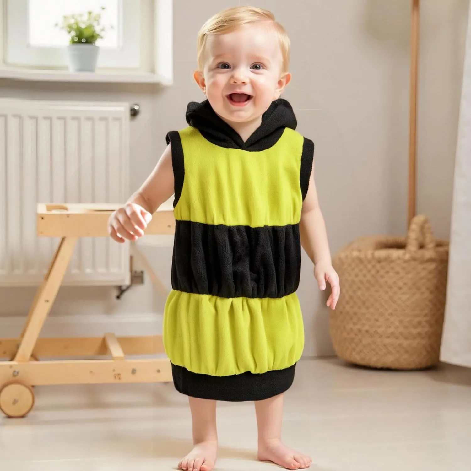 detectable thick loose orange readily Animal Bee Outfits Playwear 0-5Y Toddler Baby Halloween Costume Boy Girl Plush Sleeveless Striped Hooded 
