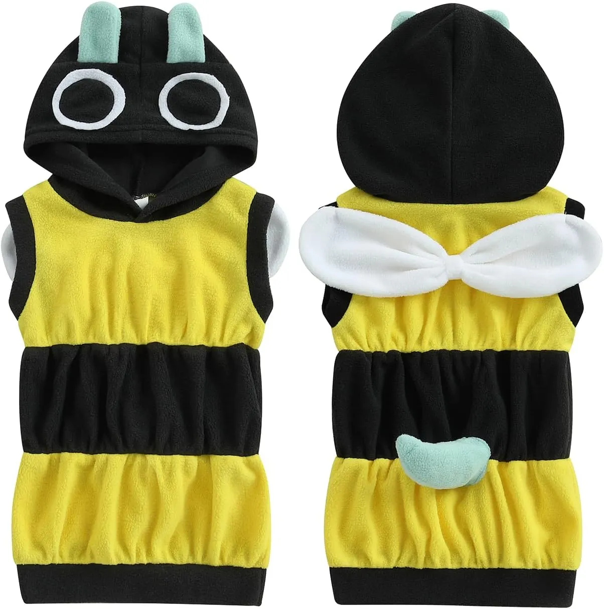 detectable thick loose orange readily Animal Bee Outfits Playwear 0-5Y Toddler Baby Halloween Costume Boy Girl Plush Sleeveless Striped Hooded 