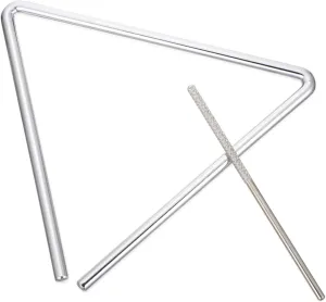 dialogue Education and Coordination Development BESPORTBLE 1Set Music Triangle Instrument for Hand Percussion with Striker for Music 