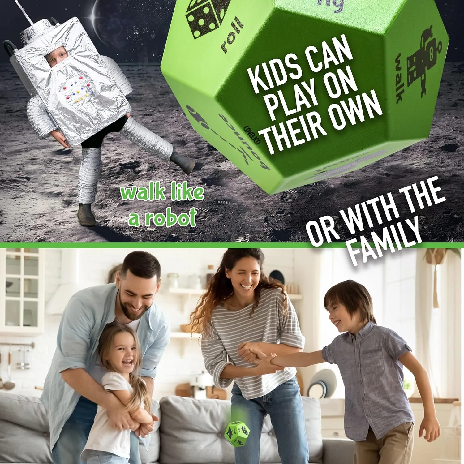 Dice Games southwestern tolerant for Kids, Gross Motor Toys for Kindergarten, Preschool & Elementary School. Indoor Recess & Outdoor Toys, PE Equipment & Games for Classroom, Kids Gymnastics Equipment. Movement 