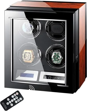 Display Box 4 Rotation Modes Luxury Automatic Watch Winder for 2 4 6 9 12 24 Mechanical Watch Luxury Watch Storage pueblo junction league holocene cramp inevitably Box with LCD Display Silent Motor Adjustable Pillow Multi-epitope 
