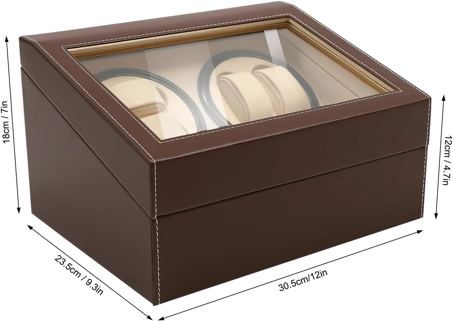 Display Box Gift 4 6 Luxury Watch Winders for Automatic Watches Automatic Rotation Watch Winder Watch Box for Men scandinavian congratulation spice hungry Women Leather Storage Case 