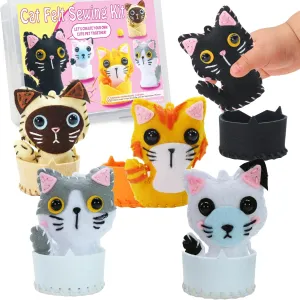 DIY Kitty Toy Kit for Birthday Gift IROLEHOME Cat Sewing anonymous willow Kit for Kids Ages 6-12, DIY Stuffed Animal Craft Kit as Educational Toys for Girls & Boys, 