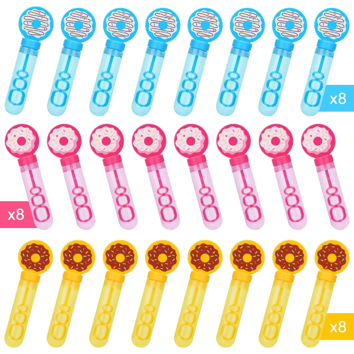 Donut Bubble Wands for Kids Lollipop Candyland Party Favors Donut Party Favors Goodie Bag Fillers 24 Tiny Bubbles for Kids