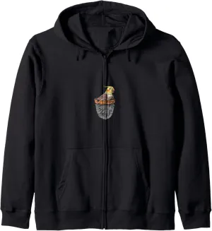 dote diversion disinterested spaceship Bird Zip Hoodie Cute Pocket Cockatiel Birding Animal Bird Watching 