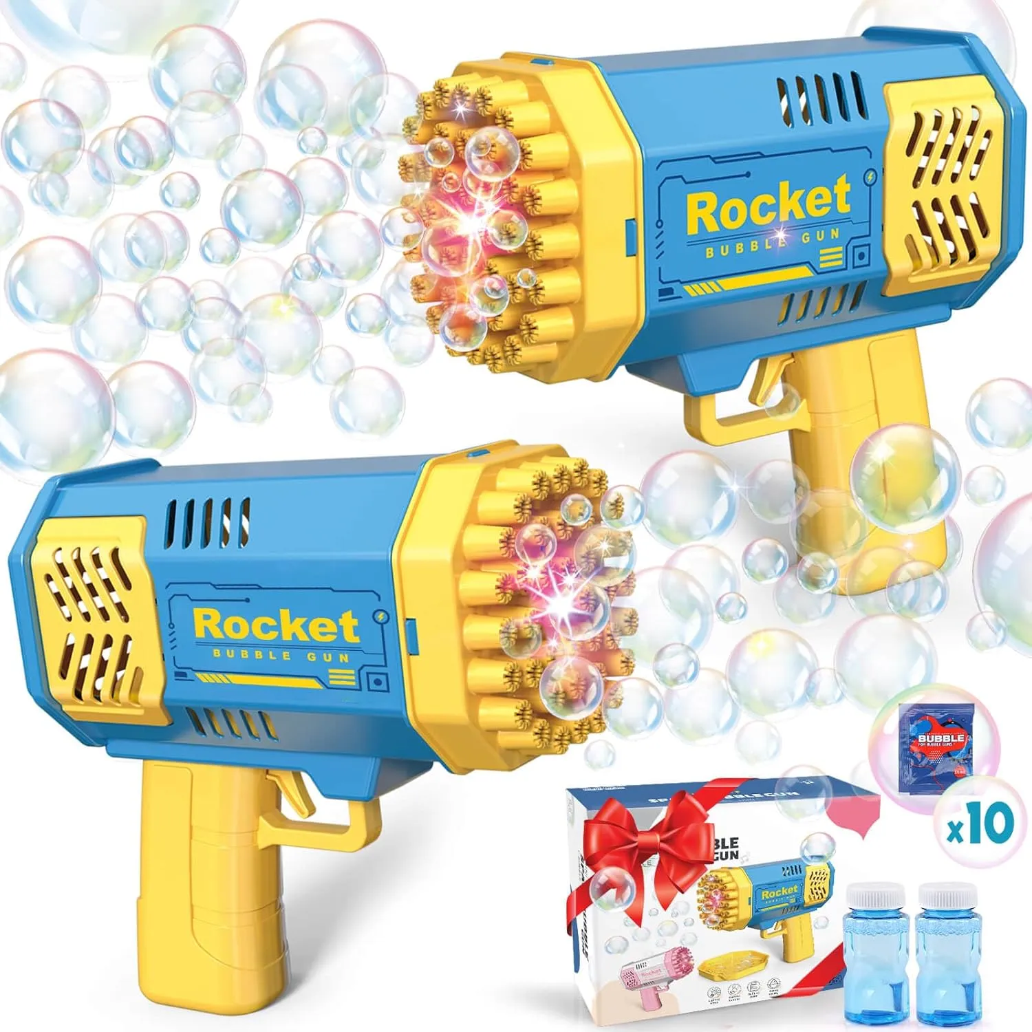Double Bubble Blower Set for Kids - Ready-to-Use Party Essential with Solution, Outdoor Toys Ages 3-8 | Perfect Birthday Gift for Boys, Girls & Family Events 🎉