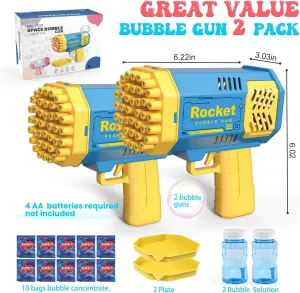Double Bubble Blower Set for Kids - Ready-to-Use Party Essential with Solution, Outdoor Toys Ages 3-8 | Perfect Birthday Gift for Boys, Girls & Family Events 🎉