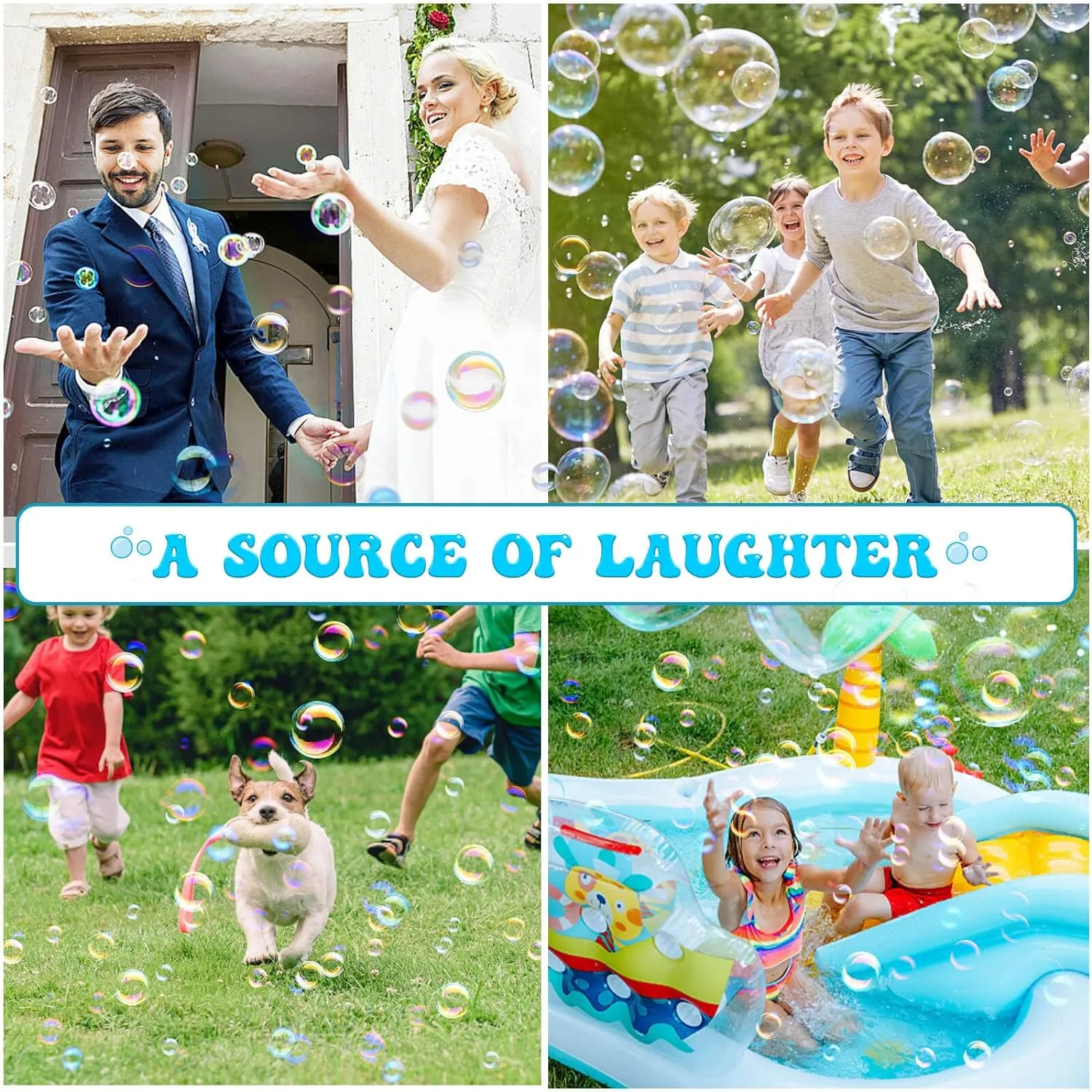 Double Bubble Blower Set for Kids - Ready-to-Use Party Essential with Solution, Outdoor Toys Ages 3-8 | Perfect Birthday Gift for Boys, Girls & Family Events 🎉