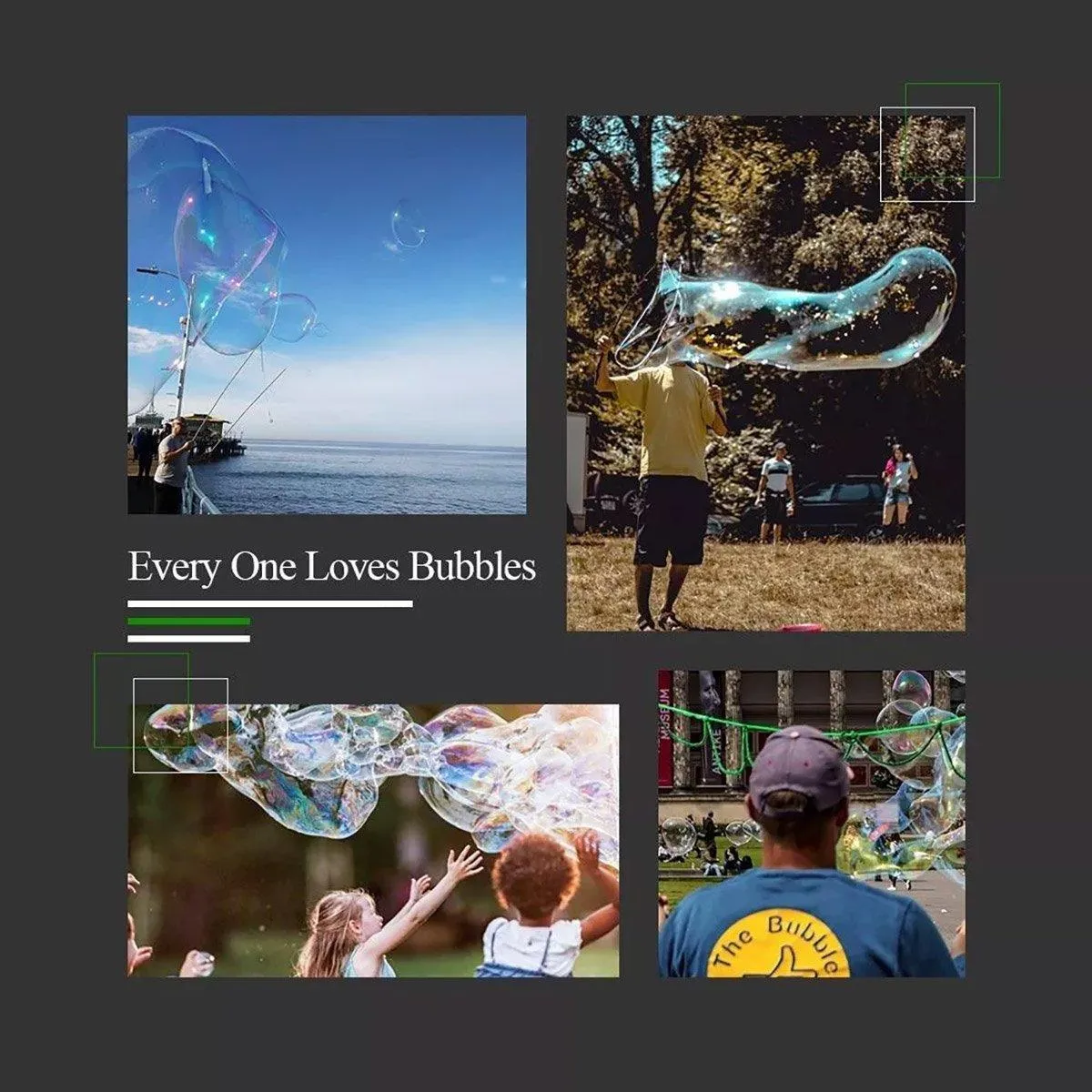 Double Pole Bubble Rope for Giant Bubble Show Outdoor Kids Party Activity