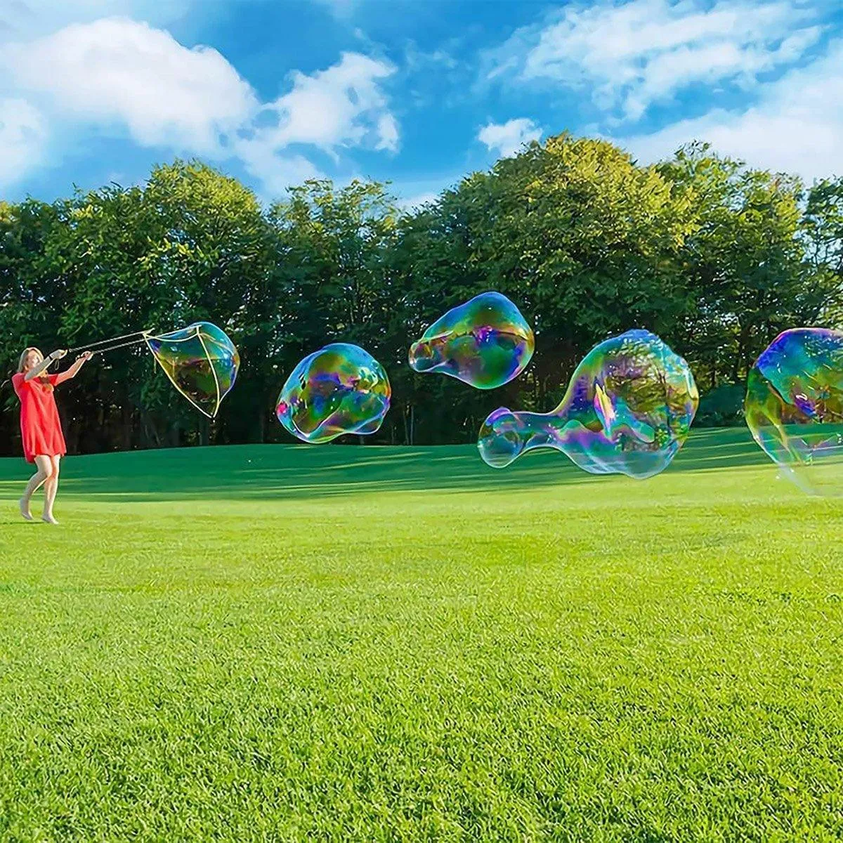Double Pole Bubble Rope for Giant Bubble Show Outdoor Kids Party Activity