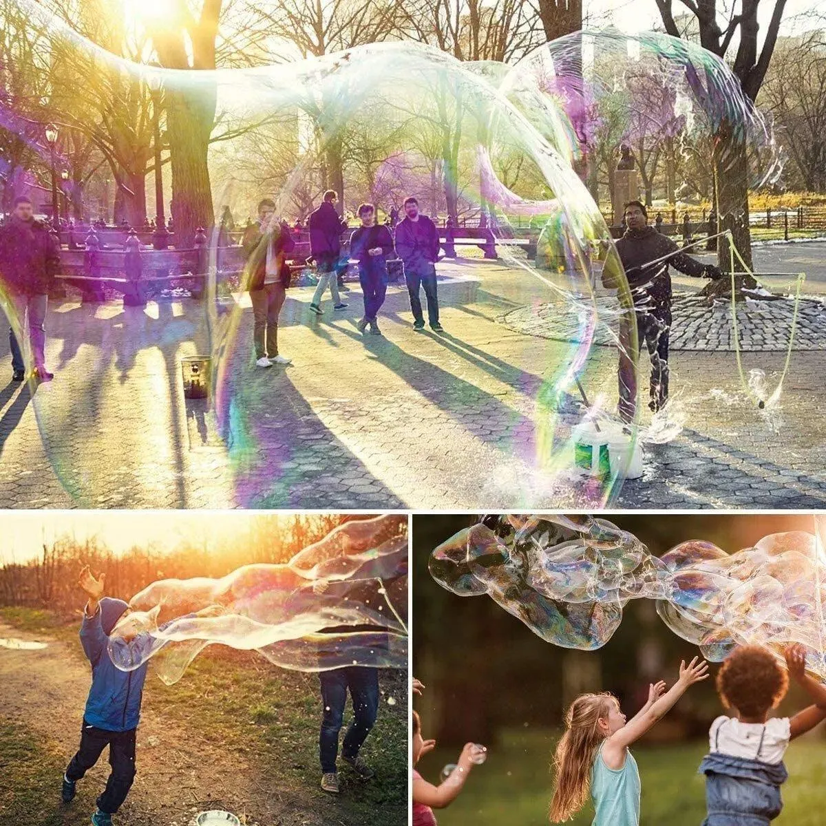 Double Pole Bubble Rope for Giant Bubble Show Outdoor Kids Party Activity